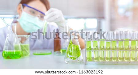Alternative organic herbal drug and chemical medicine, Doctor mixing extraction for new pharmacy formulation,Innovative technologies in science and medicine.