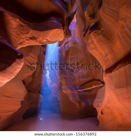 Antelope Canyon Arizona light beams on Navajo land near Page