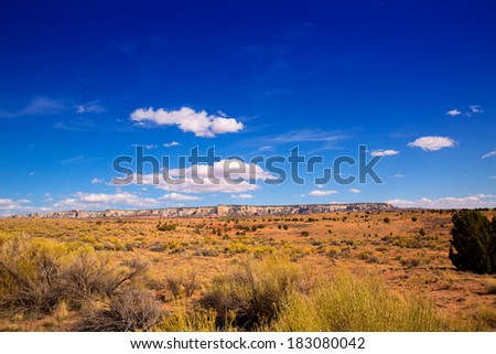 Arizona desert on US 89 in a sunny day USA