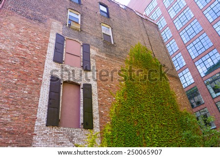 Soho buildings facade in Manhattan New York City NYC USA