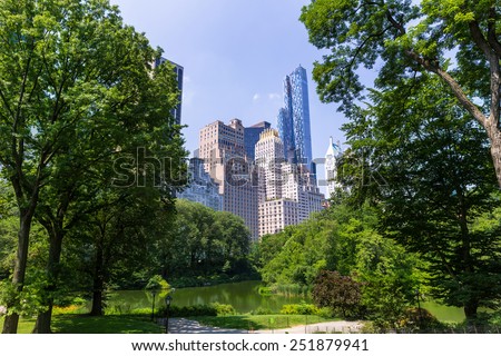 Central Park The Pond Manhattan New York US