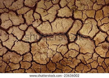 Dry red clay soil texture, natural floor background