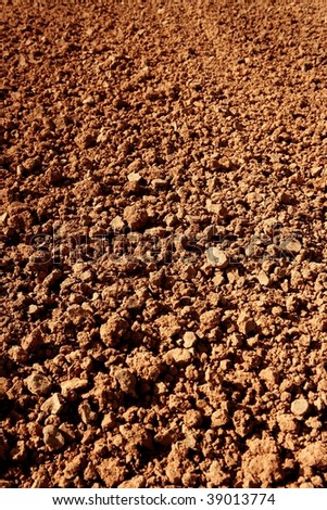 Clay red agriculture textured soil of farm land