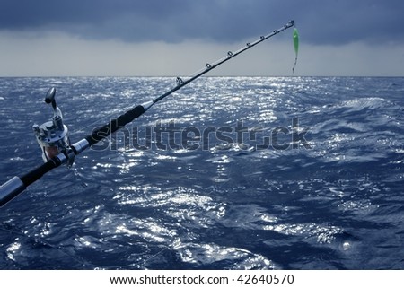 Deep  Fishing Boat on Big Game Boat Fishing In Deep Sea On Boat Stock Photo 42640570