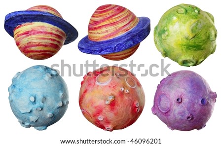 colors of planets. colors of planets. Space fantasy six planets