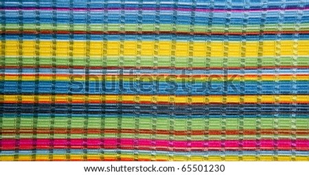 Colorful vibrant fabric color lines like fashion rainbow