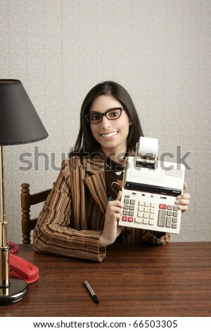 accountant secretary retro woman vintage office wooden table wallpaper