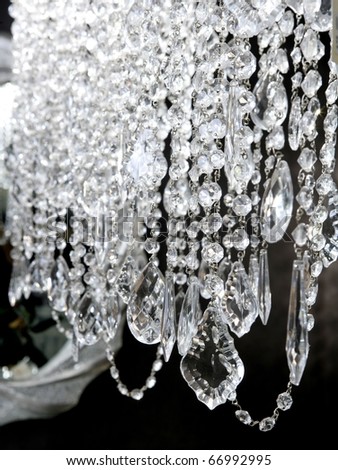 crystal strass lamp white over black background luxury interior design