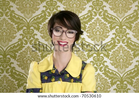 nerd wallpaper. stock photo : nerd woman retro