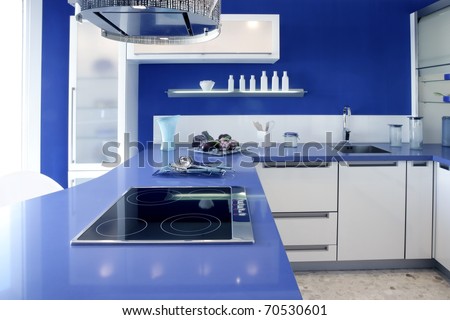 Contemporary Architecture on White Kitchen Modern Interior Design House Architecture Stock Photo