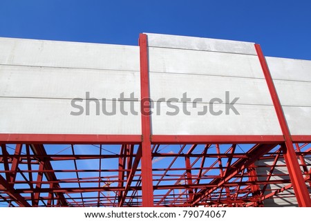 industrial building construction steel structure concrete walls