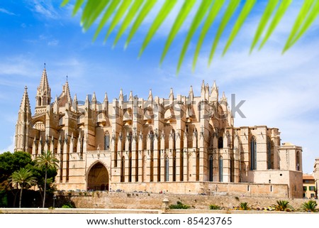 Cathedral of Majorca  La seu from Palma de Mallorca in Balearic Island Spain