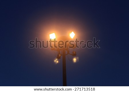street light at night against a dark sky