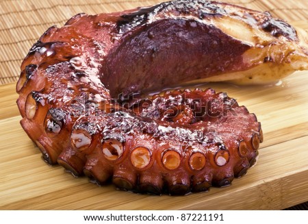 Barbecued Octopus ,really quite good to eat when cut in thin slices.