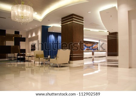 Modern Lobby For Five Stars Hotel