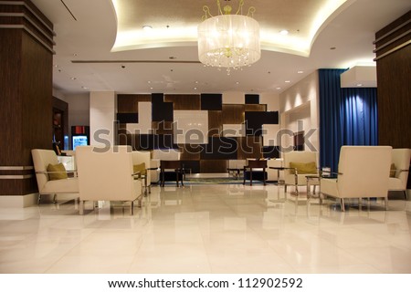 Modern lobby for five stars hotel