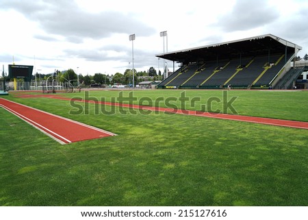 EUGENE, OR - August,22, 2014: Historic Hayward Field at the University of Oregon.