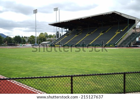 EUGENE, OR - August,22, 2014: Historic Hayward Field at the University of Oregon.