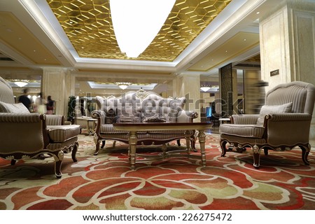 Interior of Luxury lobby