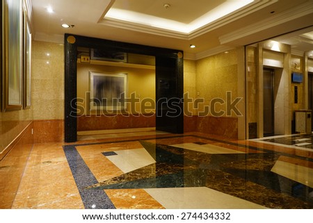 Luxury lobby interior.