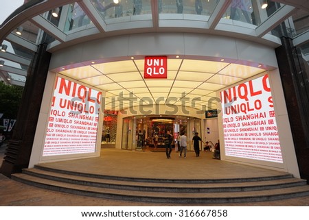 Shanghai-China Sept.13, 2015. the largest Uniqlo store of the world in shanghai.Uniqlo is Japan\'s leading clothing retail chain. It operates in many countries including the U.S.