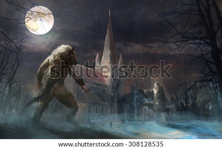 werewolf vs vampire on full monn