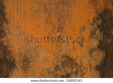 orange painted grunge wall