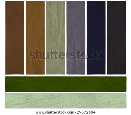 earth and growth color textured banner set isolated