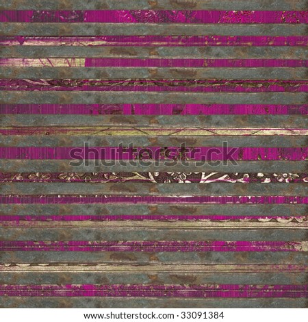 pink wood and bars scroll print