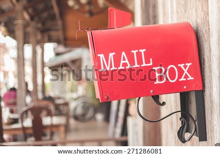 A Red Mail Box Outdoor