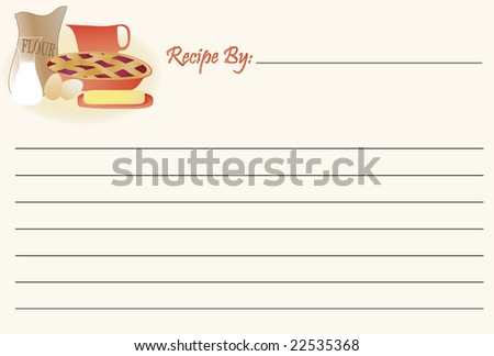 Recipe Card with a Baking Theme.