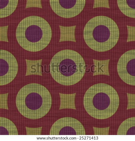 Retro knitted fabric, seamless tiling