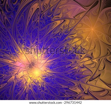 Design made of colorful fractal turbulence to serve as backdrop for projects related to fantasy, dreams, creativity, imagination and art.