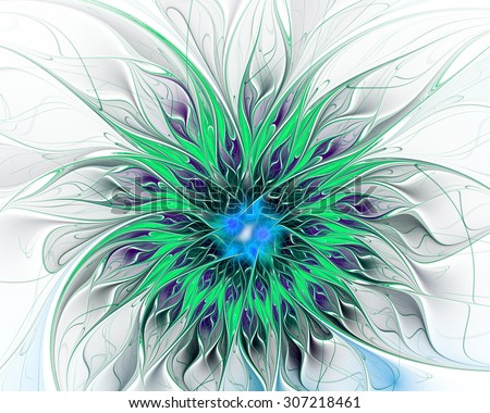 Digitally generated image made of colorful fractal to serve as backdrop for projects related to fantasy, creativity, imagination, art and web design.