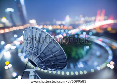 picture of parabolic satellite dish space technology receivers
