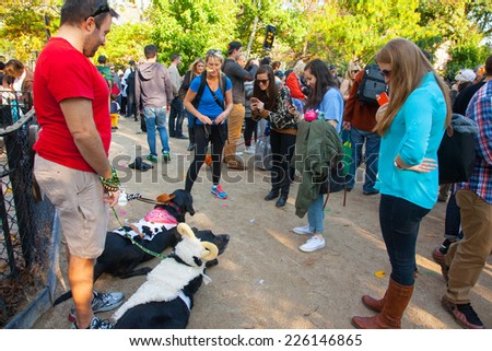NEW YORK - OCTOBER 25, 2014: The 24th Annual Tompkins Square Halloween Dog Parade