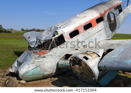 crashed airplane