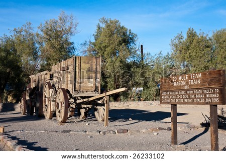 Twenty Mule Team Wagon Train in Death Valley National Park
