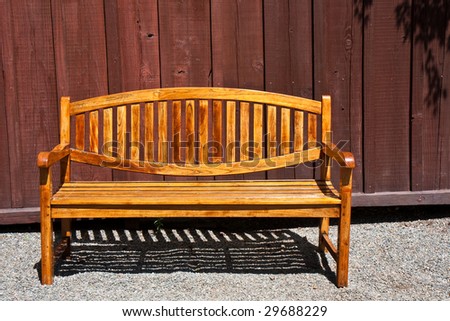 Beautiful Backyard bench at a Napa Valley Winery in California