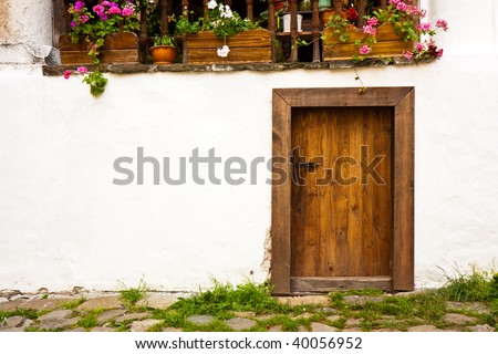 Old House Door at the Rila Monastery in Bulgaria.