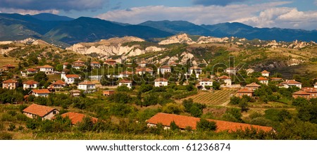 Village in the wine making region of Melnik in the Pirin mountain, Bulgaria.
