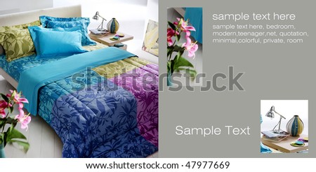 colorful modern bedroom background