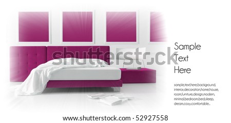 minimal colorful bedroom