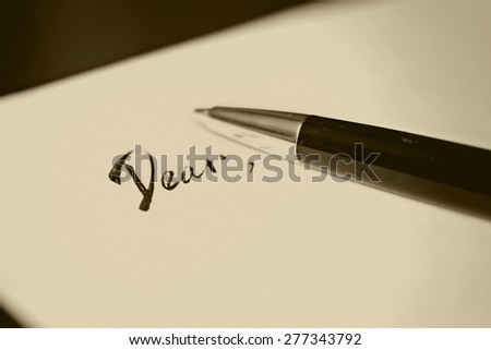 pen to write a letter dear