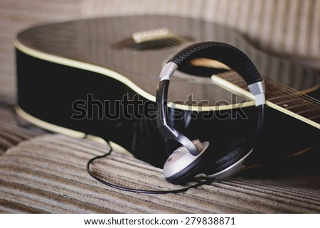 guitar headphones instrument