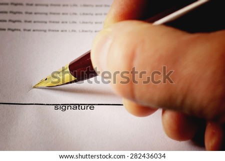 pen signature contract