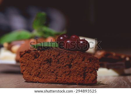 different chocolate mint dessert