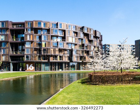 COPENHAGEN, DENMARK - MAY 03, 2015: Tietgenkollegiet (The Tietgen Residence Hall, designed by Lundgaard & Tranberg), is a new student residence at the Copenhagen Business School. Copenhagen, Denmark