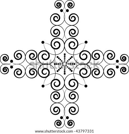 stock vector Celtic cross decoration detail