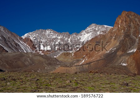 Vallecitos provincial park, Mendoza, Argentina. Vallecitos Mount and Rincon mount